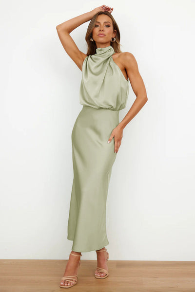 Sandra | Satin Long Dress