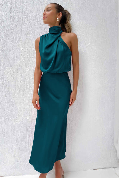 Sandra | Satin Long Dress