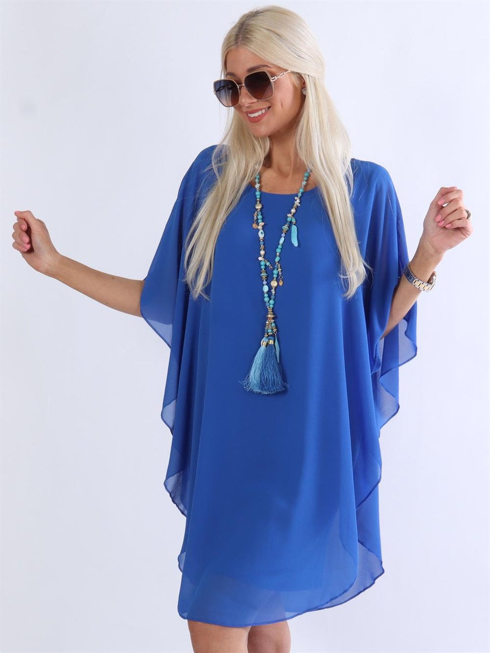 Elise™ - Tunic dress with chiffon layers