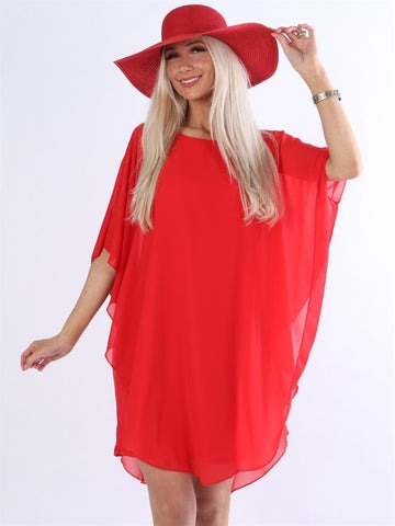 Elise™ - Tunic dress with chiffon layers