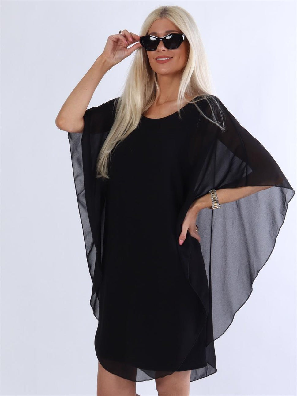 Elise™ - Tunic dress with chiffon layers