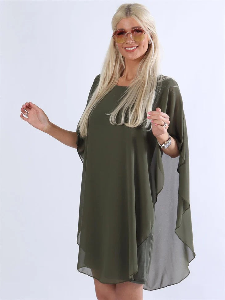 Elise™ - Tunic dress with chiffon layers