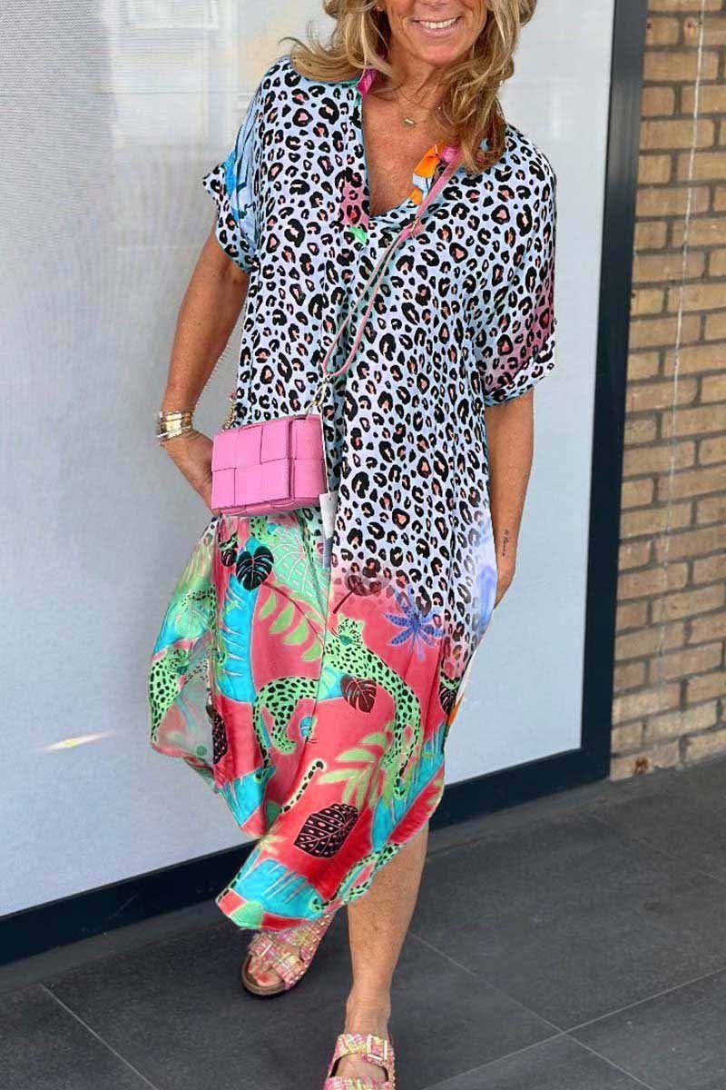 Phoebe - Colourful Leopard Dress