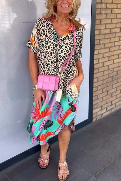 Phoebe - Colourful Leopard Dress