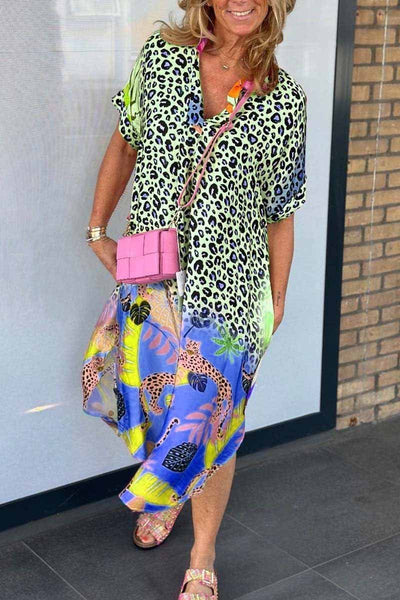 Phoebe - Colourful Leopard Dress